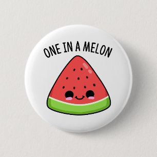 En i Melon Funny Watermelon Pun Knapp