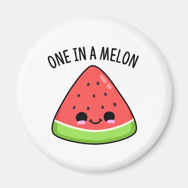 En i Melon Funny Watermelon Pun Magnet (Framsidan)