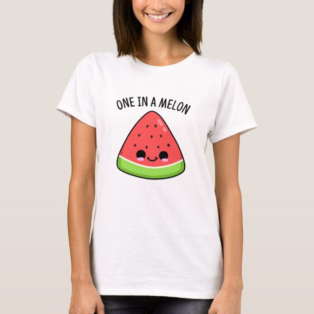 En i Melon Funny Watermelon Pun T Shirt (Framsida)