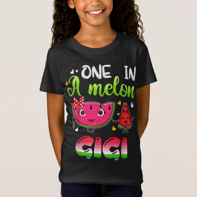 En i Melon Gigi Funny Watermelon T Shirt (Framsida)