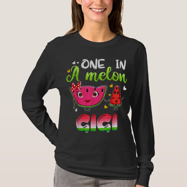 En i Melon Gigi Funny Watermelon T Shirt (Framsida)