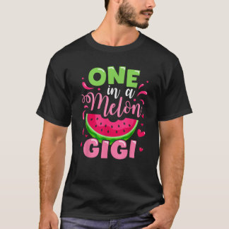 En i Melon Gigi Summer Födelsedagsfest-familjen M T Shirt