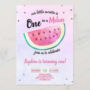 En i Melon Girl 1:a födelsedagen, vattenmelon, som Inbjudningar