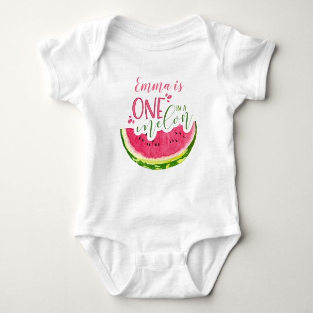 En i Melon Girl Watermelon Bodykoston T Shirt (Framsida)