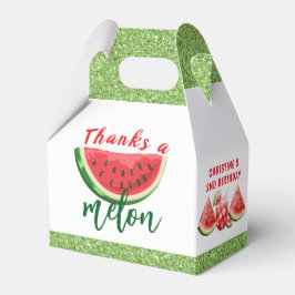 En i Melon Glitter Watermelon Första födelsedag Presentaskar