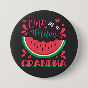 En i Melon Grandma B Day Party Round Knapp