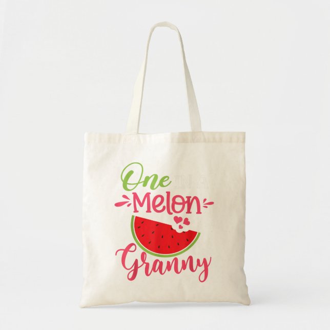 En i Melon Granny Watermelon Family Birthday P Tygkasse (Framsidan)