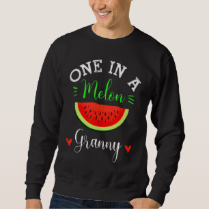 En i Melon Granny Watermelon Sommarfamilj Lång Ärmad Tröja