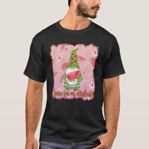 En i Melon Grönt Gnome & Watermelon T Shirt