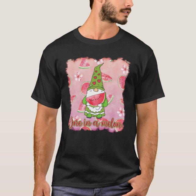 En i Melon | Grönt Gnome & Watermelon T Shirt (Framsida)