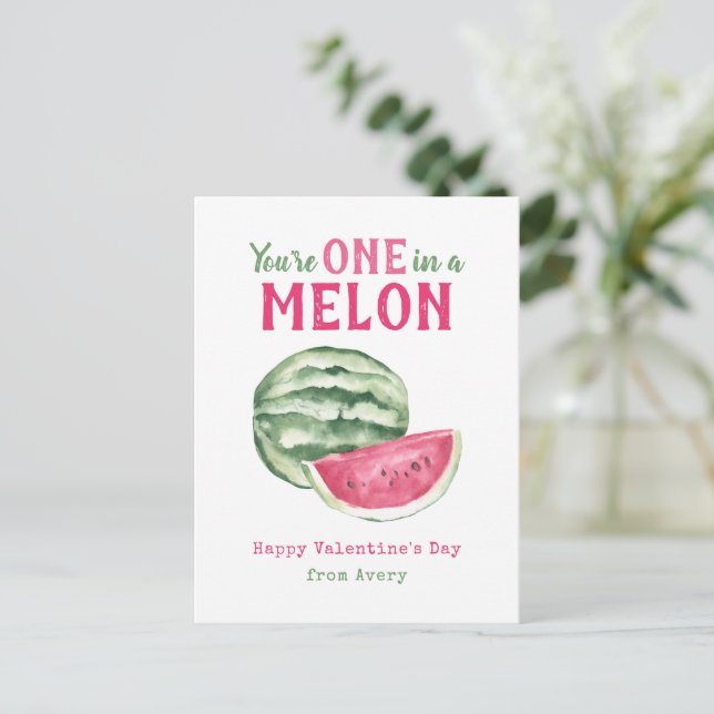 En i Melon Kids Classroom Valentines kort (Stående Fram)