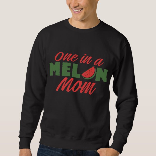 En i Melon Mamma Mor Mammor Watermelon Lång Ärmad Tröja (Framsida)