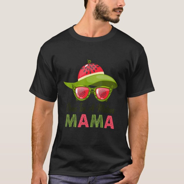 En i Melon Mamma Sunglass Watermelon Summer B T Shirt (Framsida)