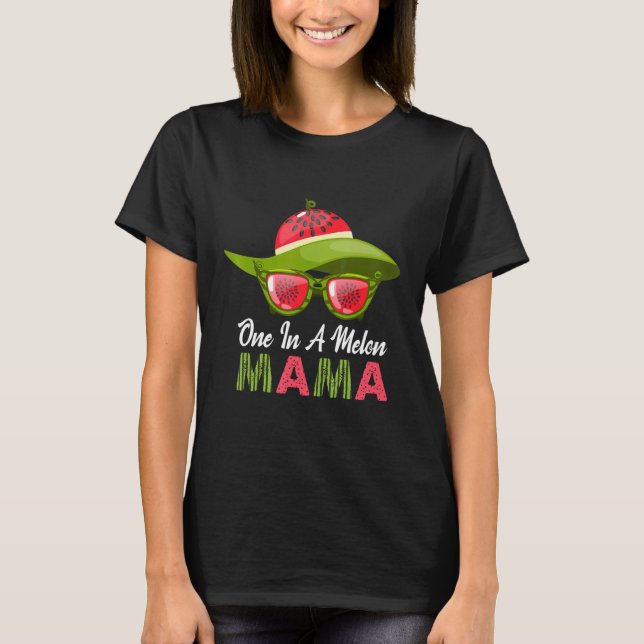 En i Melon Mamma Sunglass Watermelon Summer B T Shirt (Framsida)
