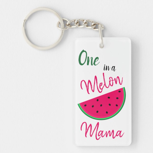 En i Melon Mamma - Vattenmelon Nyckelring (Framsidan)