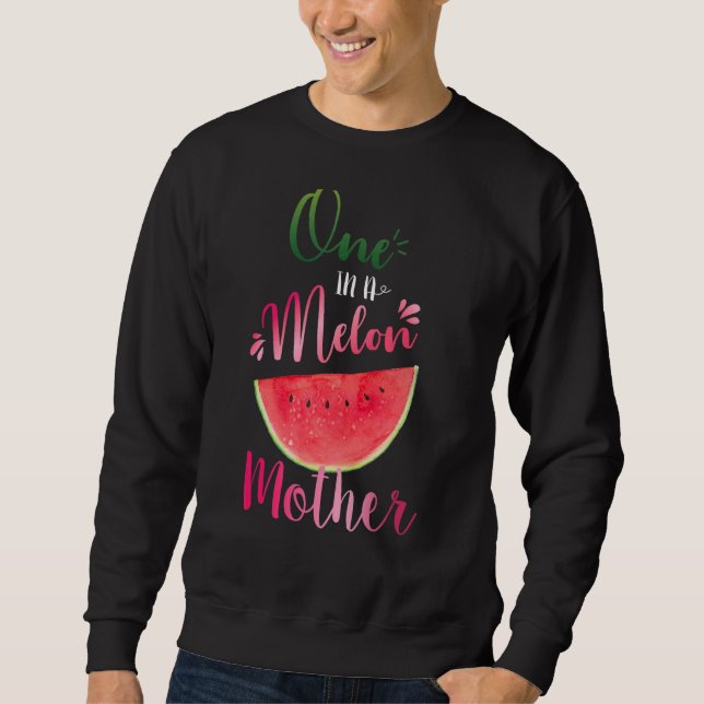 En i Melon Mor Waterlemon Sommar Mamma Lång Ärmad Tröja (Framsida)