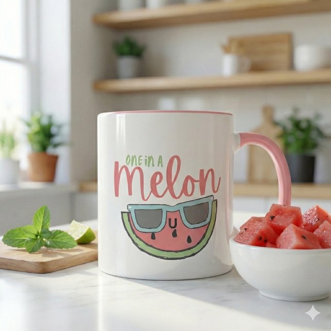 En i Melon Mugg (Empower someone special with this cute, "One in a Melon" mug! )