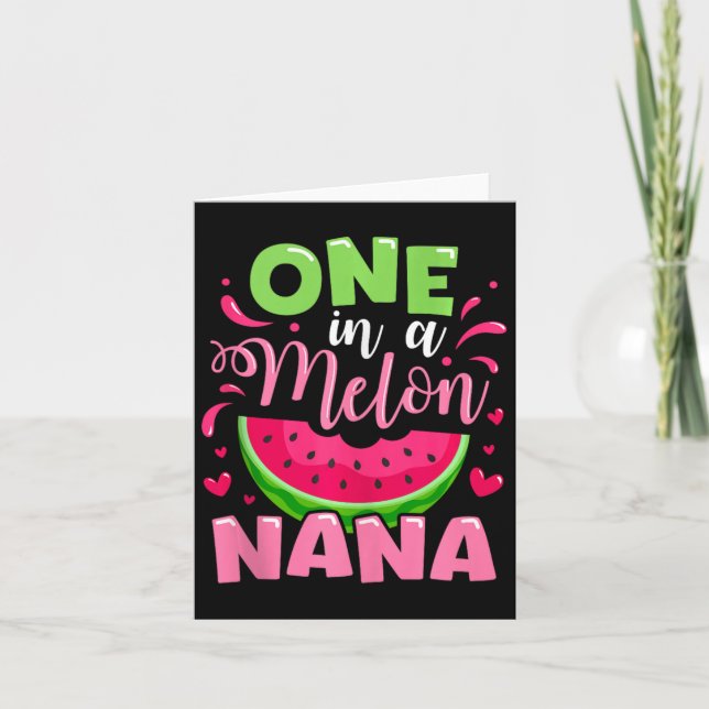En i Melon Nana Sommar-Födelsedagsfesten Kort (Framsida)