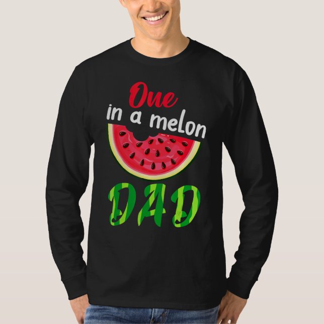 En i Melon pappa Dada Watermelon Fruit Coola Fa T Shirt (Framsida)
