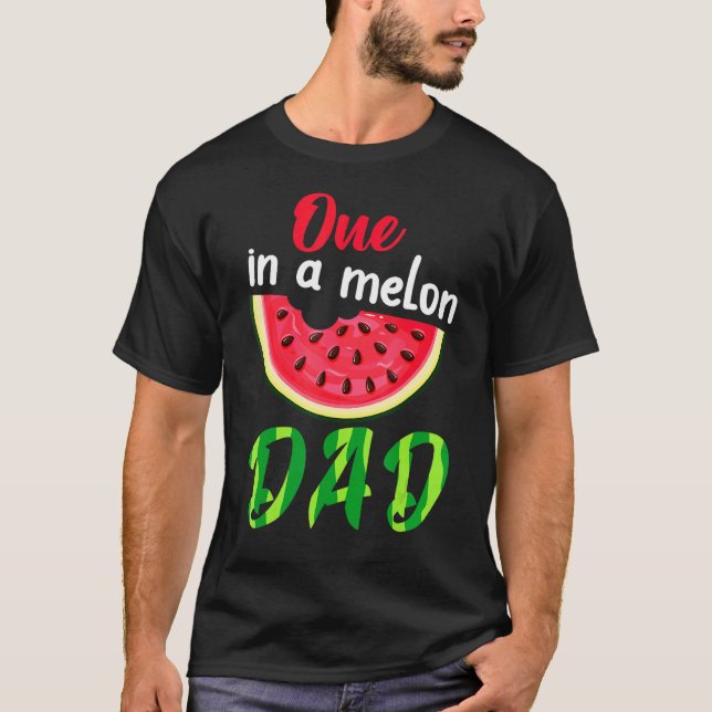 En i Melon pappa Dada Watermelon Fruit Coola Fa T Shirt (Framsida)