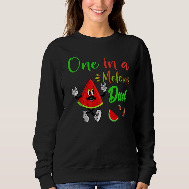 En i Melon pappa Dada Watermelon Fruit Coola Fa T Shirt (Framsida)