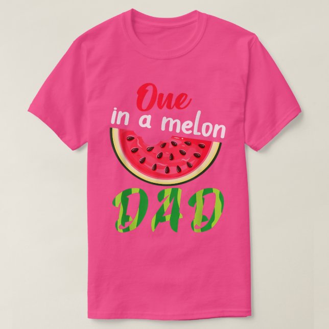 En i Melon pappa Dada Watermelon Fruit Coola Fa T Shirt (Design framsida)