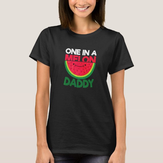 En i Melon pappa pappa Pappa Joke Watermelon T Shirt (Framsida)