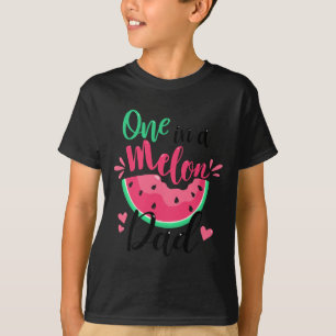 En i Melon Pappa sommarmatchning Födelsedagsfest T Shirt