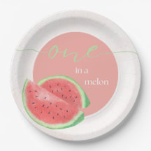 En i Melon Party Papper Plate