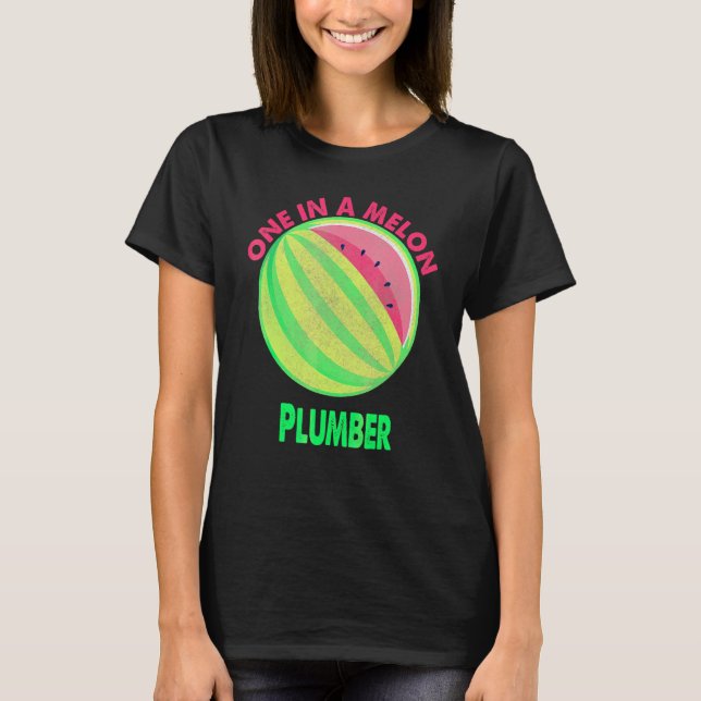 En i Melon Plumber Watermelon Pension T Shirt (Framsida)