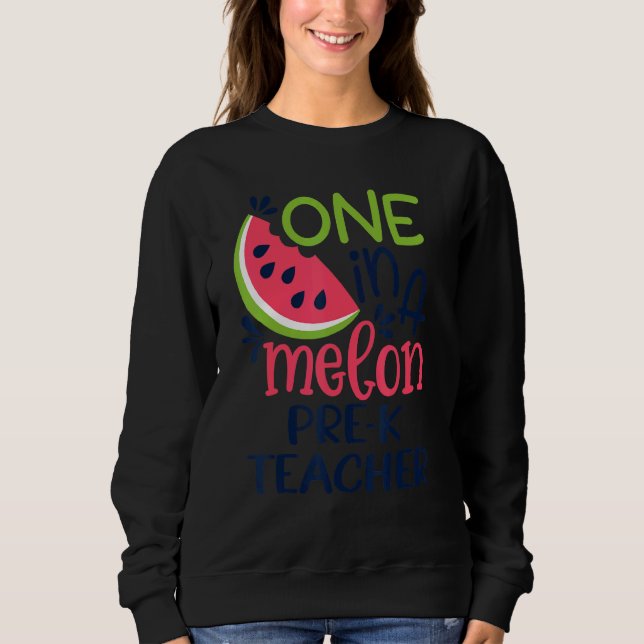 En i Melon Pre K Lärare Hej Summer T Shirt (Framsida)