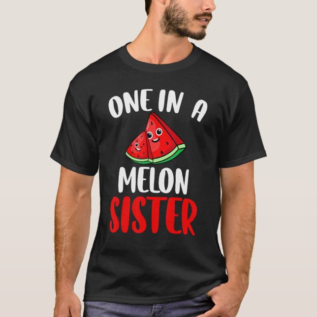 En i Melon Sister Watermelon Fruit Family Matc T Shirt (Framsida)