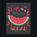 En i Melon Squad B-Day-fest Vykort<br><div class="desc">En i Melon Squad B-Day-fest Rolig design Present Standardkort Klassisk Samling.</div>