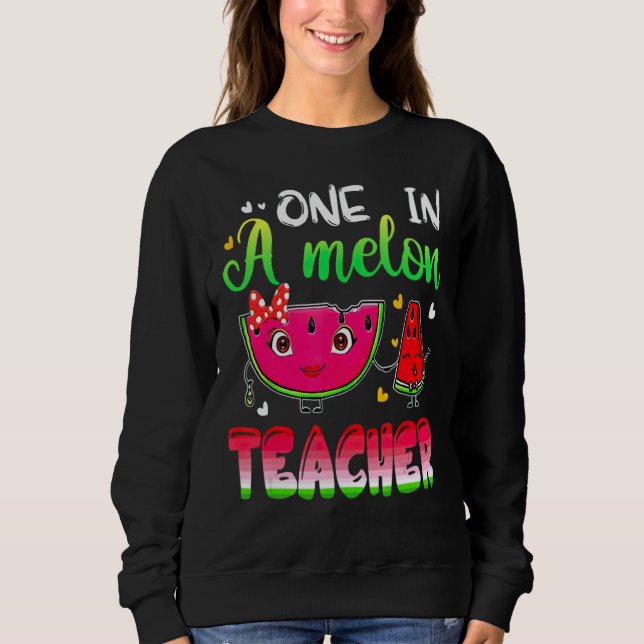 En i Melon Teacher Sommarlärare Student T Shirt (Framsida)
