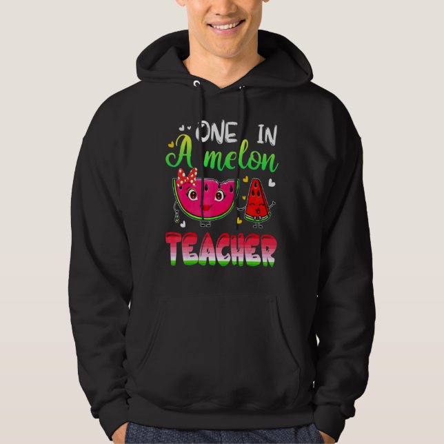 En i Melon Teacher Watermelon Hoodie (Framsida)
