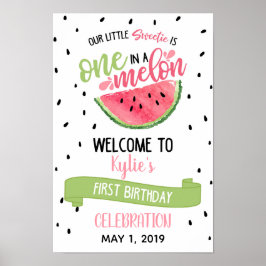 En i Melon Välkomstskylt Poster