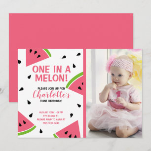 En i Melon Vattenmelon bild Inbjudningar