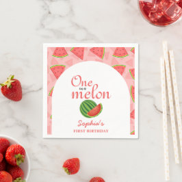 En i Melon Watermelon 1:a födelsedagen Pappersservett