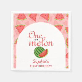 En i Melon Watermelon 1:a födelsedagen Pappersservett
