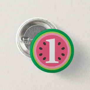 En i Melon Watermelon 1:a födelsedagspartiets förd Knapp
