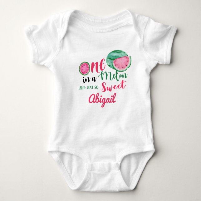 En i Melon Watermelon 1st Birthday-skjorta T Shirt (Framsida)