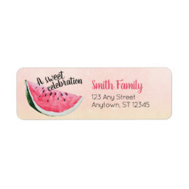 En i Melon Watermelon Birthday-Adressetiketter Returadress Etikett