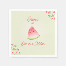 En i Melon Watermelon Birthday Pappersservett