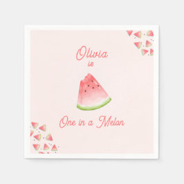 En i Melon Watermelon Birthday Pappersservett