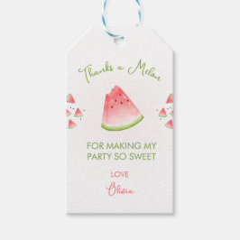 En i Melon Watermelon Birthday Presentetikett
