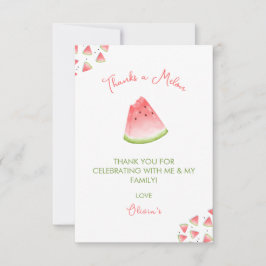 En i Melon Watermelon Birthday Tack Kort