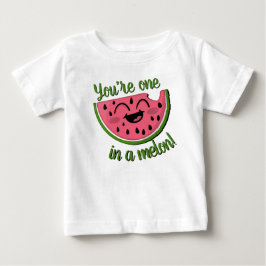 En i Melon Watermelon Cute Rosa Grönt Pun T Shirt