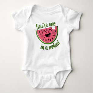 En i Melon Watermelon Cute Rosa Grönt Pun T Shirt