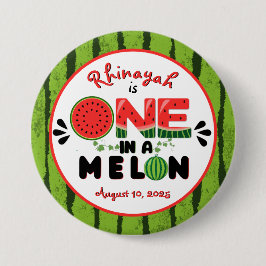 En i Melon Watermelon First Birthday Candy Tin Knapp