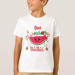 En i Melon Watermelon Födelsedagsfest Brothers T Shirt